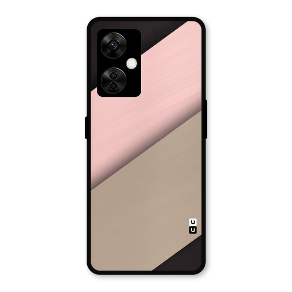 Pink Diagonal Metal Back Case for OnePlus Nord CE 3 Lite