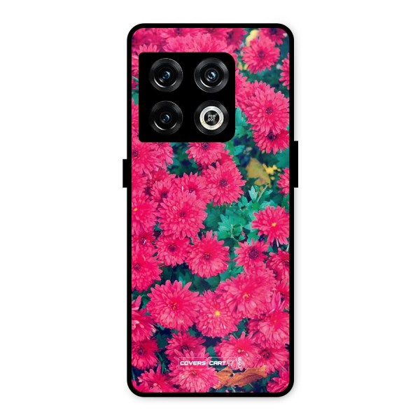 Pink Flowers Metal Back Case for OnePlus 10 Pro 5G