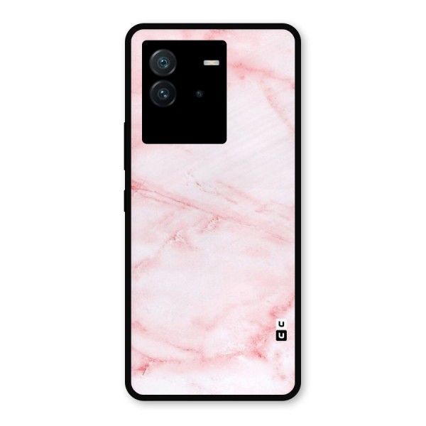 Pink Marble Print Metal Back Case for iQOO Neo 6 5G
