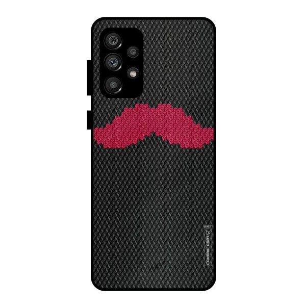 Pink Moustache Metal Back Case for Galaxy A73 5G