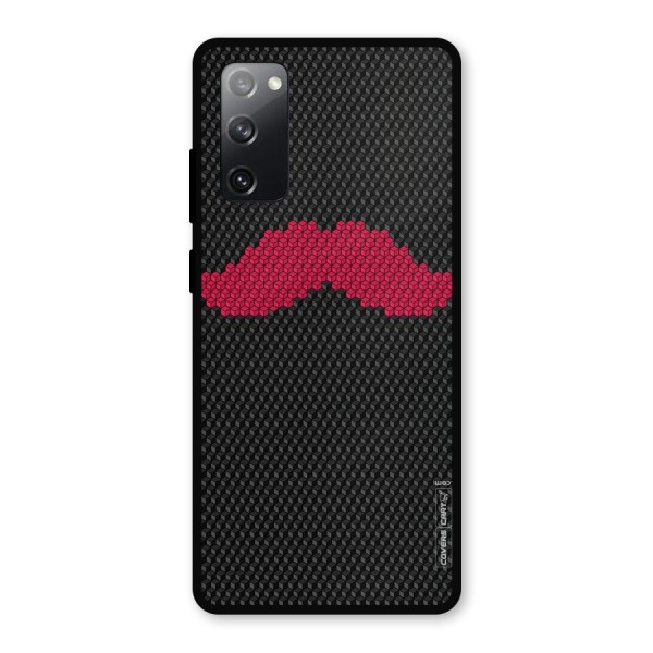 Pink Moustache Metal Back Case for Galaxy S20 FE