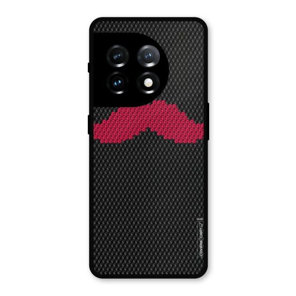 Pink Moustache Metal Back Case for OnePlus 11