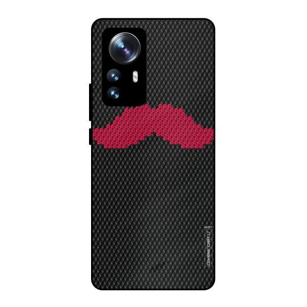 Pink Moustache Metal Back Case for Xiaomi 12 Pro