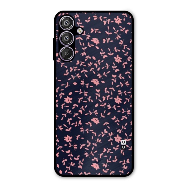 Pink Plant Design Metal Back Case for Galaxy F15