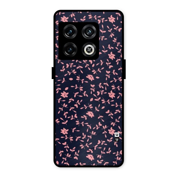 Pink Plant Design Metal Back Case for OnePlus 10 Pro 5G