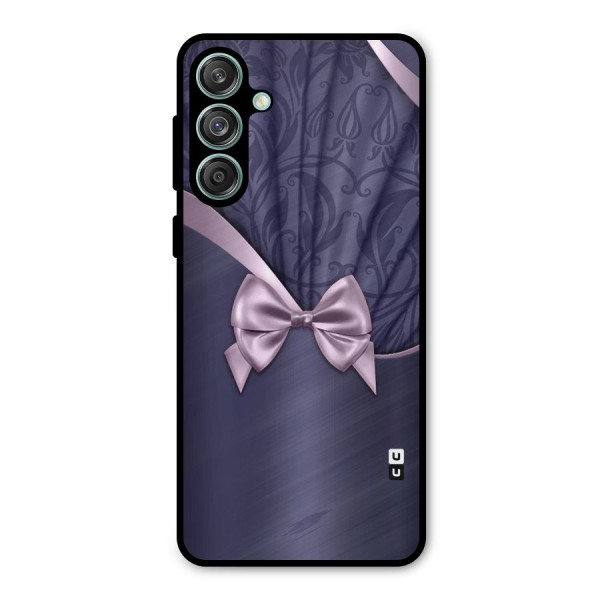 Pink Ribbon Metal Back Case for Galaxy M55 5G