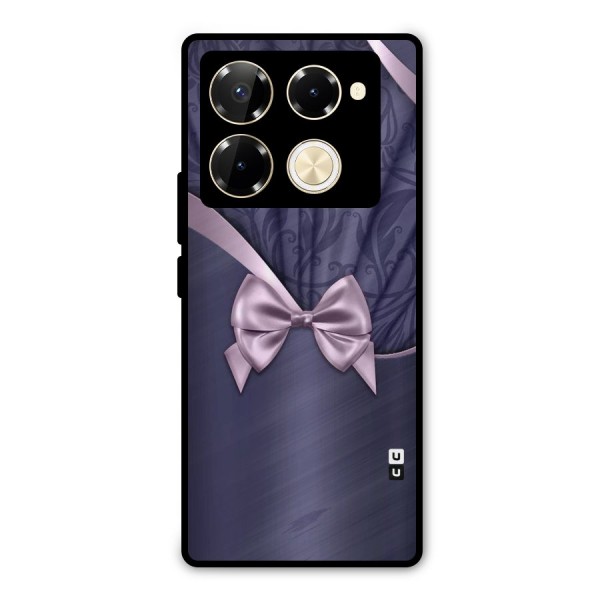 Pink Ribbon Metal Back Case for Infinix Note 40 Pro