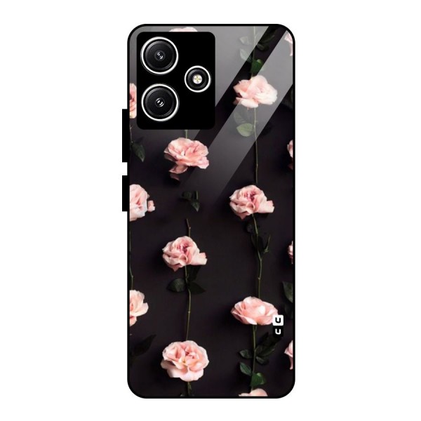Pink Roses Glass Back Case for Redmi 12 5G