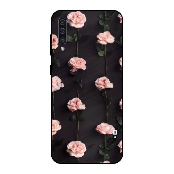 Pink Roses Metal Back Case for Galaxy A50