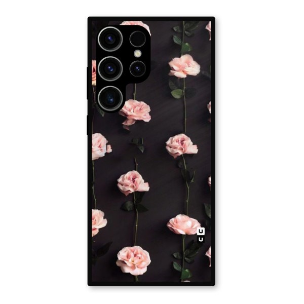 Pink Roses Metal Back Case for Galaxy S23 Ultra