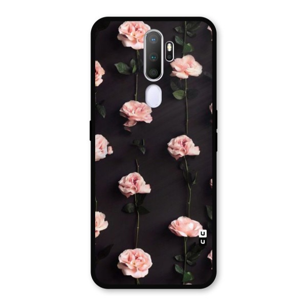 Pink Roses Metal Back Case for Oppo A9 (2020)