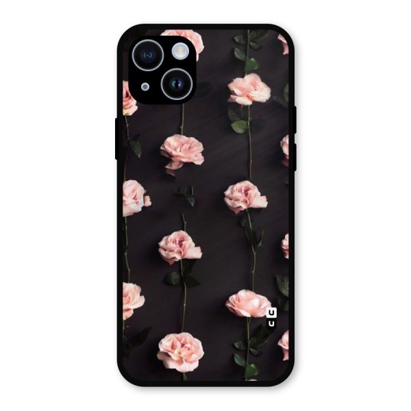 Pink Roses Metal Back Case for iPhone 14