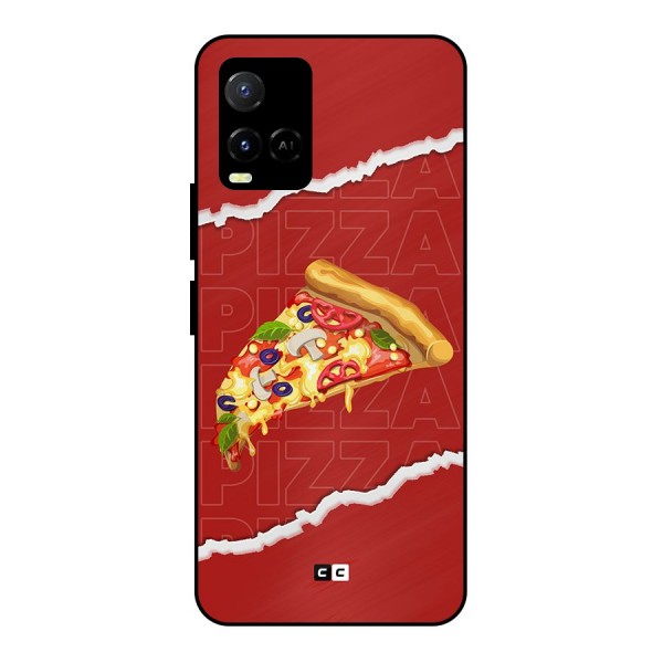Pizza Lover Metal Back Case for Vivo Y33s