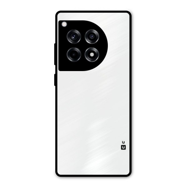 Plain White Metal Back Case for OnePlus 12R