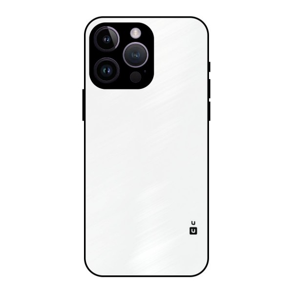 Plain White Metal Back Case for iPhone 14 Pro Max