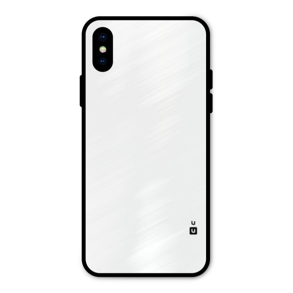 Plain White Metal Back Case for iPhone X