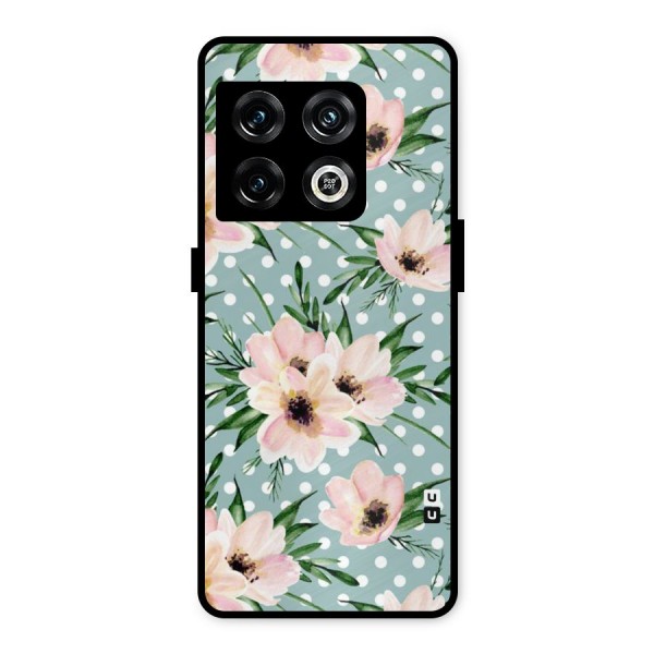 Polka Art Floral Metal Back Case for OnePlus 10 Pro 5G