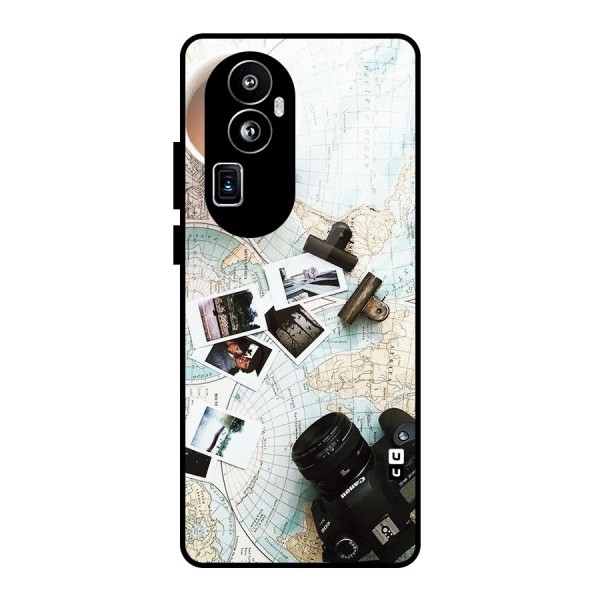 Post Stamps Travel Glass Back Case for Oppo Reno10 Pro Plus