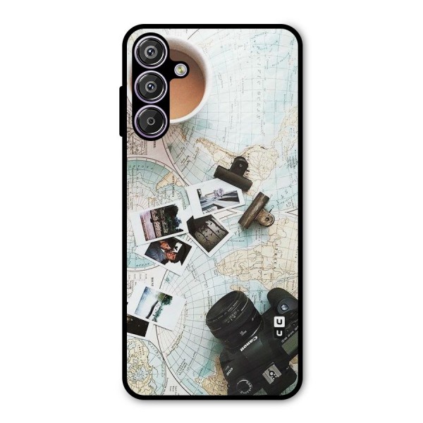 Post Stamps Travel Metal Back Case for Galaxy F15