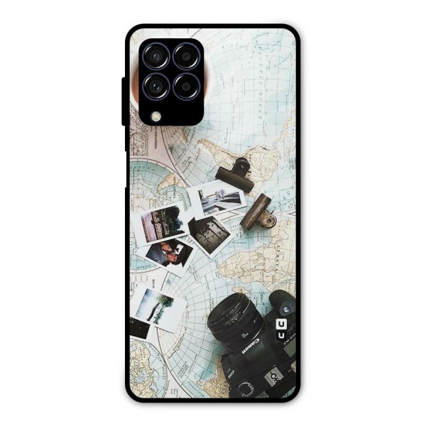 Post Stamps Travel Metal Back Case for Galaxy M53 5G