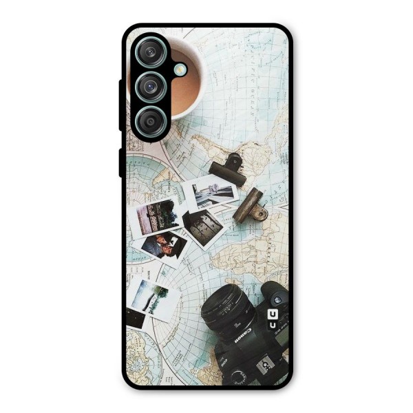 Post Stamps Travel Metal Back Case for Galaxy M55 5G