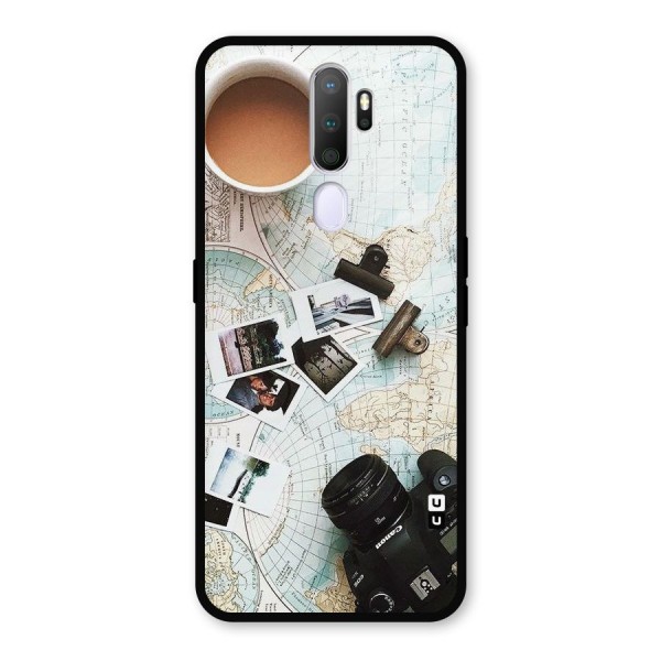 Post Stamps Travel Metal Back Case for Oppo A9 (2020)