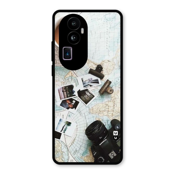 Post Stamps Travel Metal Back Case for Oppo Reno10 Pro Plus
