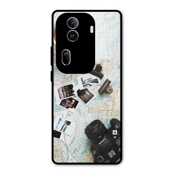 Post Stamps Travel Metal Back Case for Oppo Reno11 Pro 5G