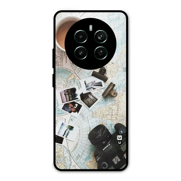 Post Stamps Travel Metal Back Case for Realme 12 Plus