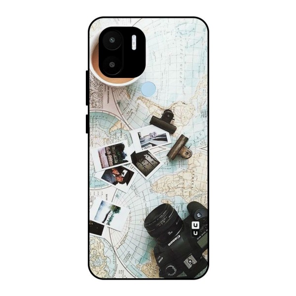 Post Stamps Travel Metal Back Case for Redmi A1+