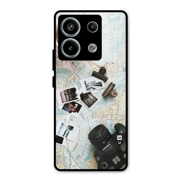 Post Stamps Travel Metal Back Case for Redmi Note 13 Pro 5G