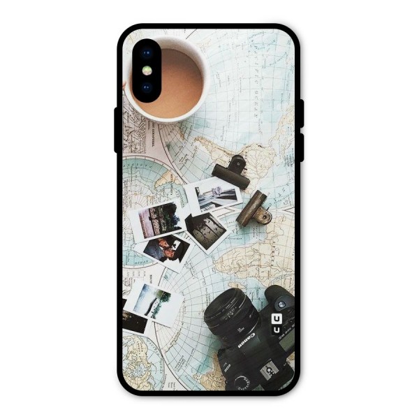 Post Stamps Travel Metal Back Case for iPhone X