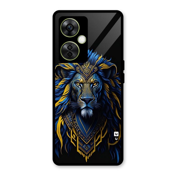 Premium Lion Abstract Portrait Art Glass Back Case for OnePlus Nord CE 3 Lite