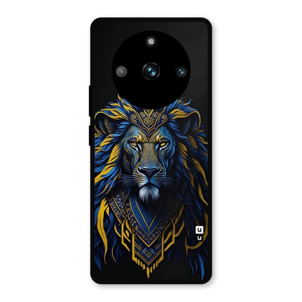 Premium Lion Abstract Portrait Art Metal Back Case for Realme 11 Pro Plus