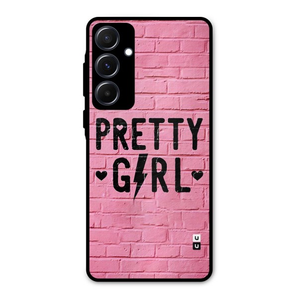 Pretty Girl Wall Metal Back Case for Galaxy A55