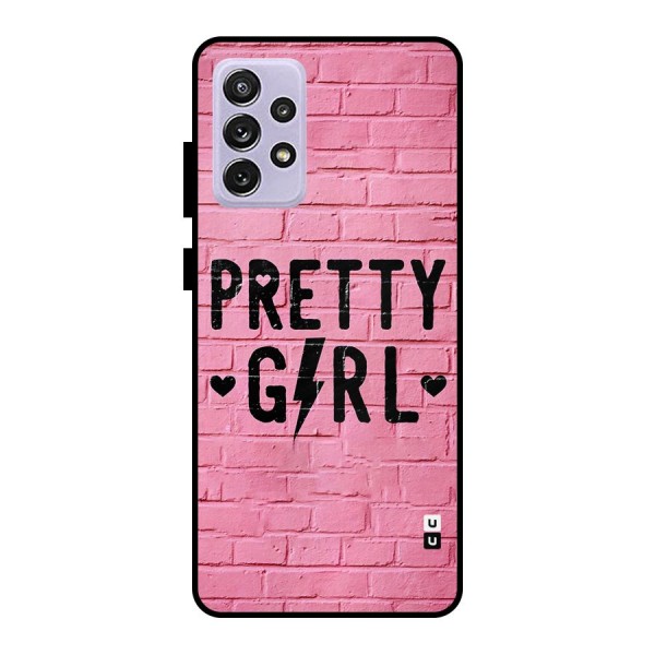 Pretty Girl Wall Metal Back Case for Galaxy A72