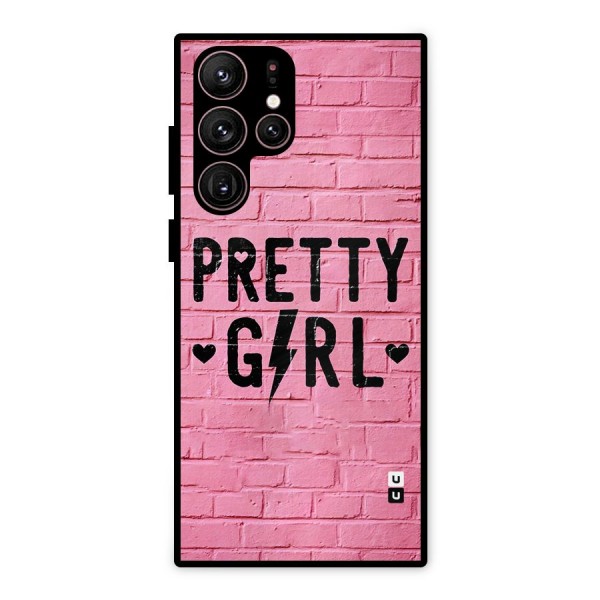 Pretty Girl Wall Metal Back Case for Galaxy S22 Ultra 5G