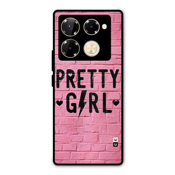 Pretty Girl Wall Metal Back Case for Infinix Note 40 Pro