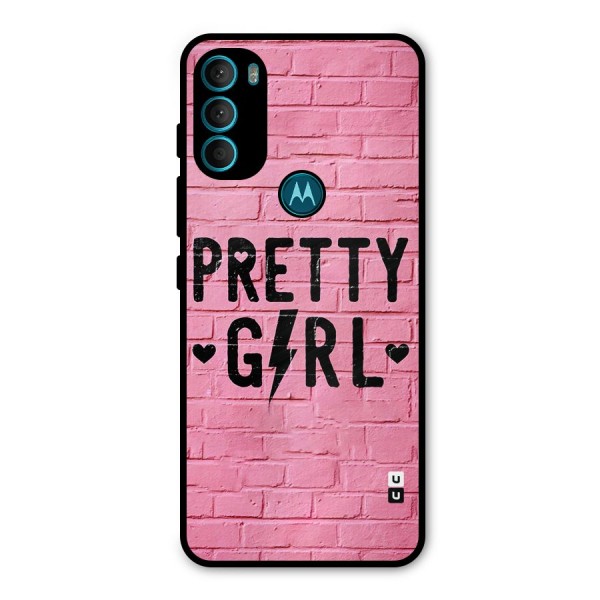 Pretty Girl Wall Metal Back Case for Moto G71 5G