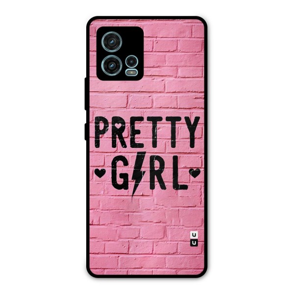Pretty Girl Wall Metal Back Case for Moto G72