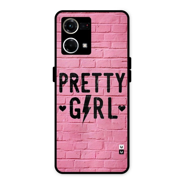 Pretty Girl Wall Metal Back Case for Oppo F21 Pro 4G