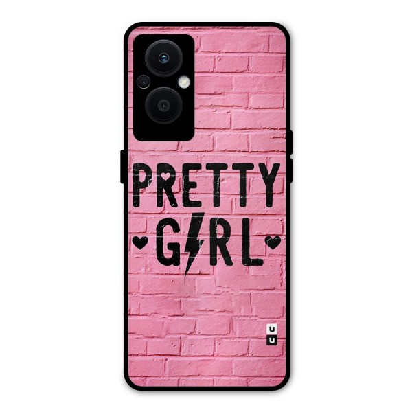 Pretty Girl Wall Metal Back Case for Oppo F21 Pro 5G