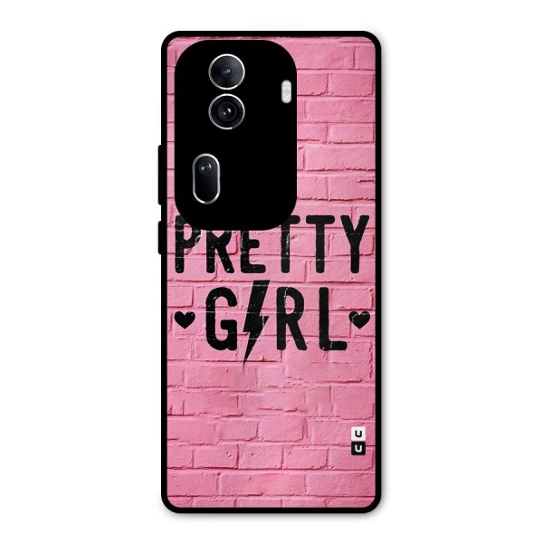 Pretty Girl Wall Metal Back Case for Oppo Reno11 Pro 5G