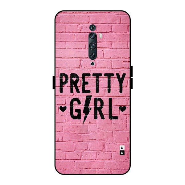 Pretty Girl Wall Metal Back Case for Oppo Reno2 Z
