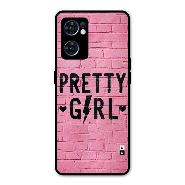 Pretty Girl Wall Metal Back Case for Oppo Reno7 5G