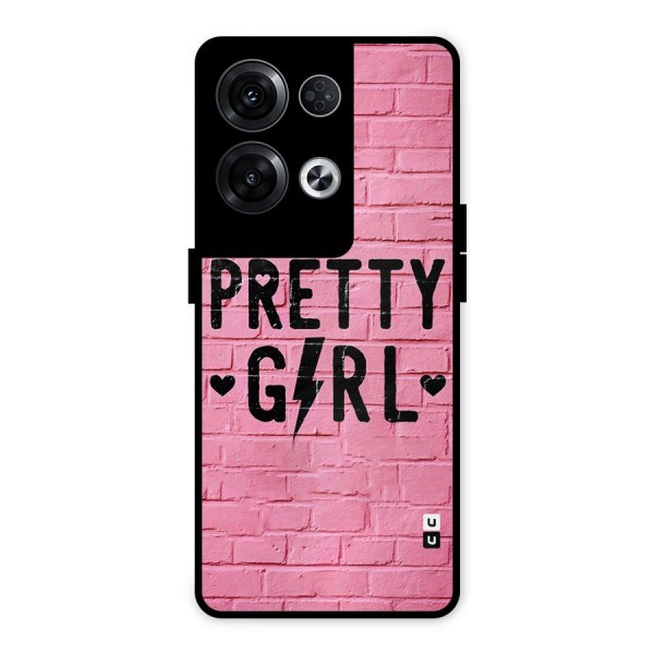 Pretty Girl Wall Metal Back Case for Oppo Reno8 Pro 5G