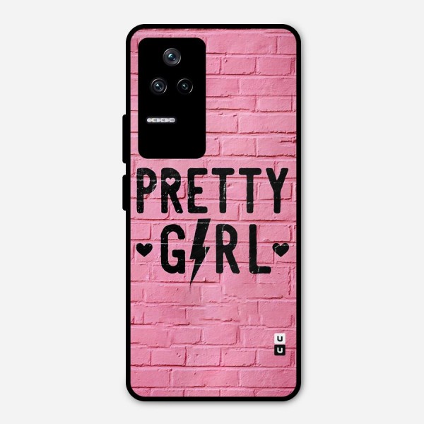 Pretty Girl Wall Metal Back Case for Poco F4 5G