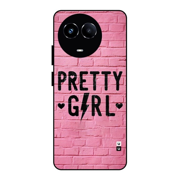 Pretty Girl Wall Metal Back Case for Realme 11X
