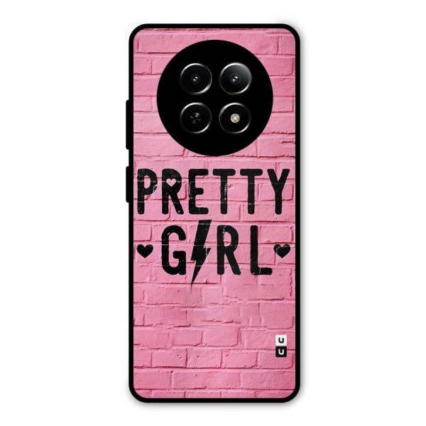 Pretty Girl Wall Metal Back Case for Realme 12 5G