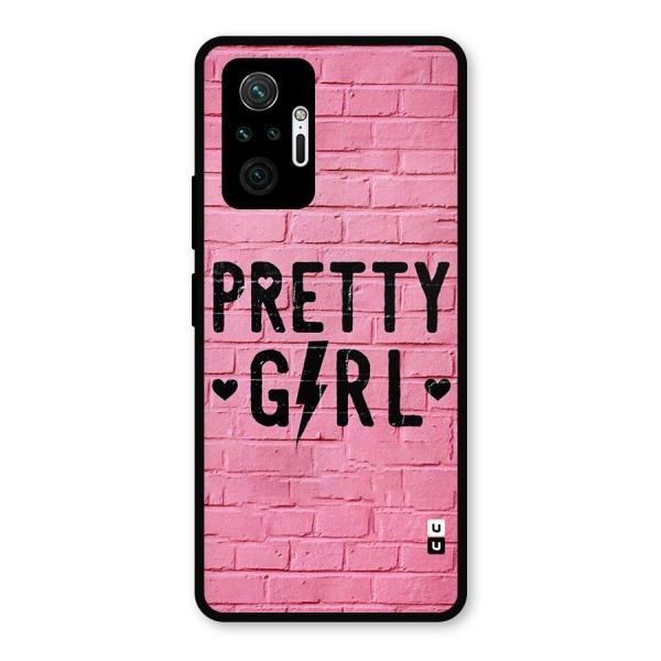 Pretty Girl Wall Metal Back Case for Redmi Note 10 Pro